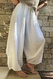 Tasha Cushion Cotton Balloon Barrel Pant White